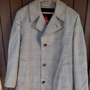 🌎 Gleneagles Sovereign || Lined Houndstooth Plaid Trench Coat